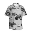 thumbnail image 2 of Haiem Gray Tractor Printed Hawaiian Shirt for Men - Men’s Casual Beach Summer Shirts - Stretch Fabric with Modern Fit-Medium, 2 of 9