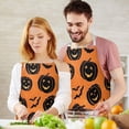 thumbnail image 3 of Classic Halloween Pumpkin Apron-Garden Aprons for Women with Pockets-Cotton Linen Waterproof Kitchen Cooking Gardening Aprons Adjustable for Kitchen,Cooking,BBQ and Salon 32"x27", 3 of 7