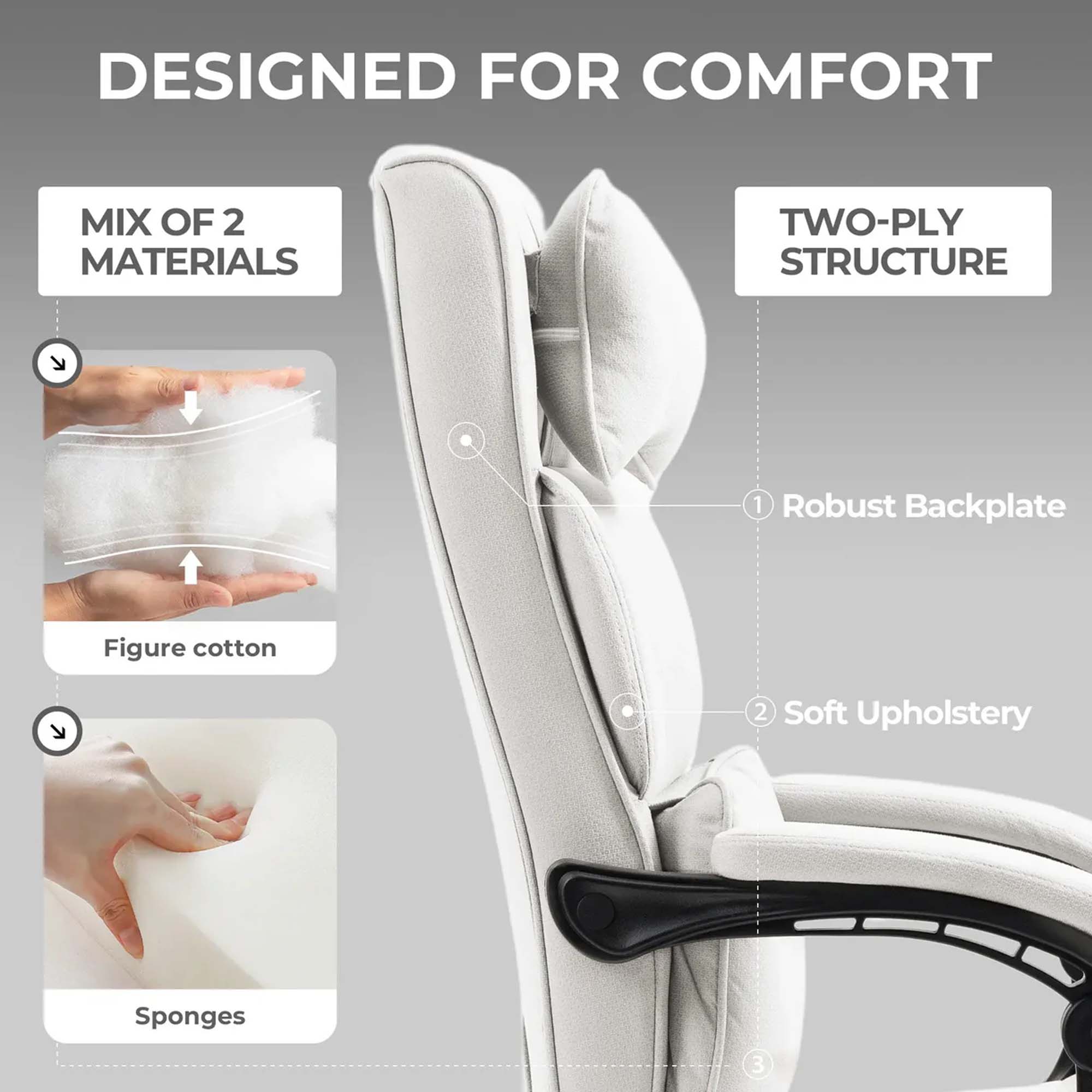 Chaise De Bureau Gamer Dowinx - Velours Microfibre, Massage Lombaire, Inclinable 155°, Repose-Pieds - Noir