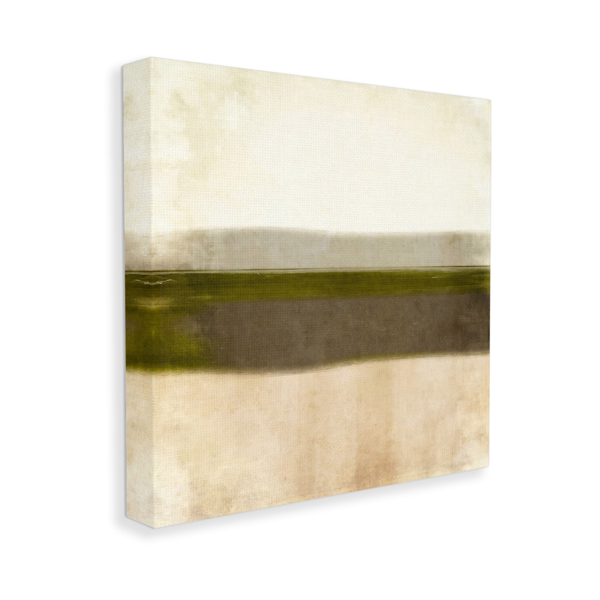 Stupell Industries Rustic Neutral Horizon Abstract Painting Gallery Wrapped Canvas Art Print Wall Art, 36 x 36