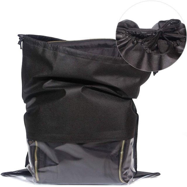 Juego de 5 bolsas con cordón a prueba de polvo, fundas antipolvo, bolsa de almacenamiento de tela no tejida grande, bolsa de cuerda para bolsos, monederos