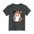 thumbnail image 5 of HCNTES Crew Kids Casual Short Sleeve T-Shirt Tops Little Boys Girls Halloween Clothes(R339-Dark Gray,7-8 Years), 5 of 5