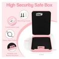 thumbnail image 3 of Small Safe,Car Safe,Night Stand Lock for Home Desk Bedside Travel with Lock Cable(Pink), 3 of 6