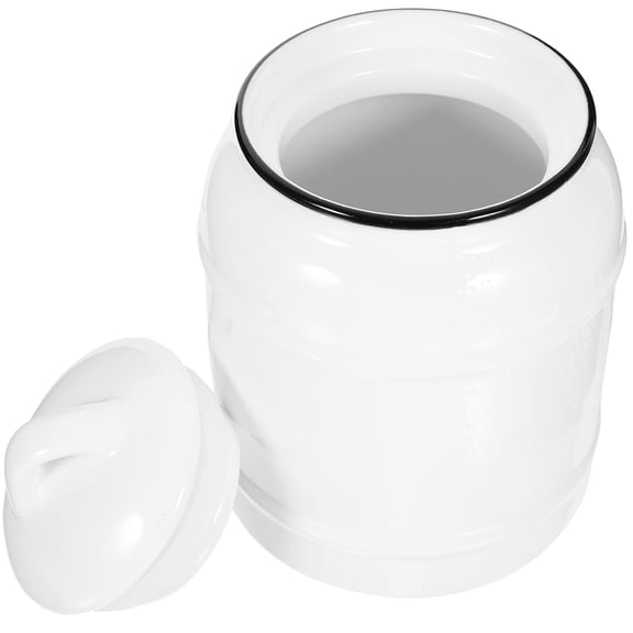 SOPOTUTU White Ceramic Kitchen Canister with Airtight Seal for -Term Food Storage and Pantry Organization