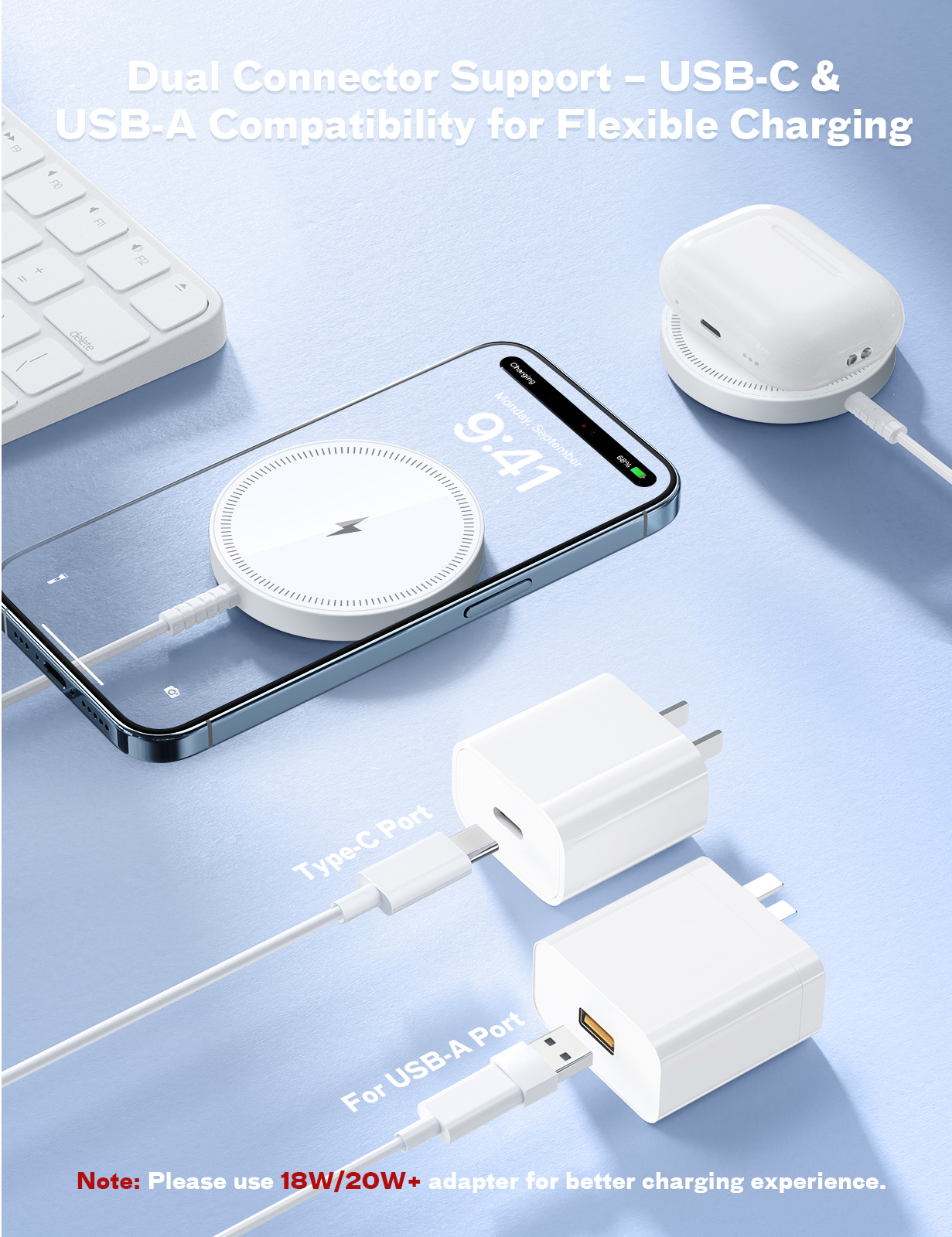 Etepehi Magnetic Wireless Charging Pad for iPhone photo 3
