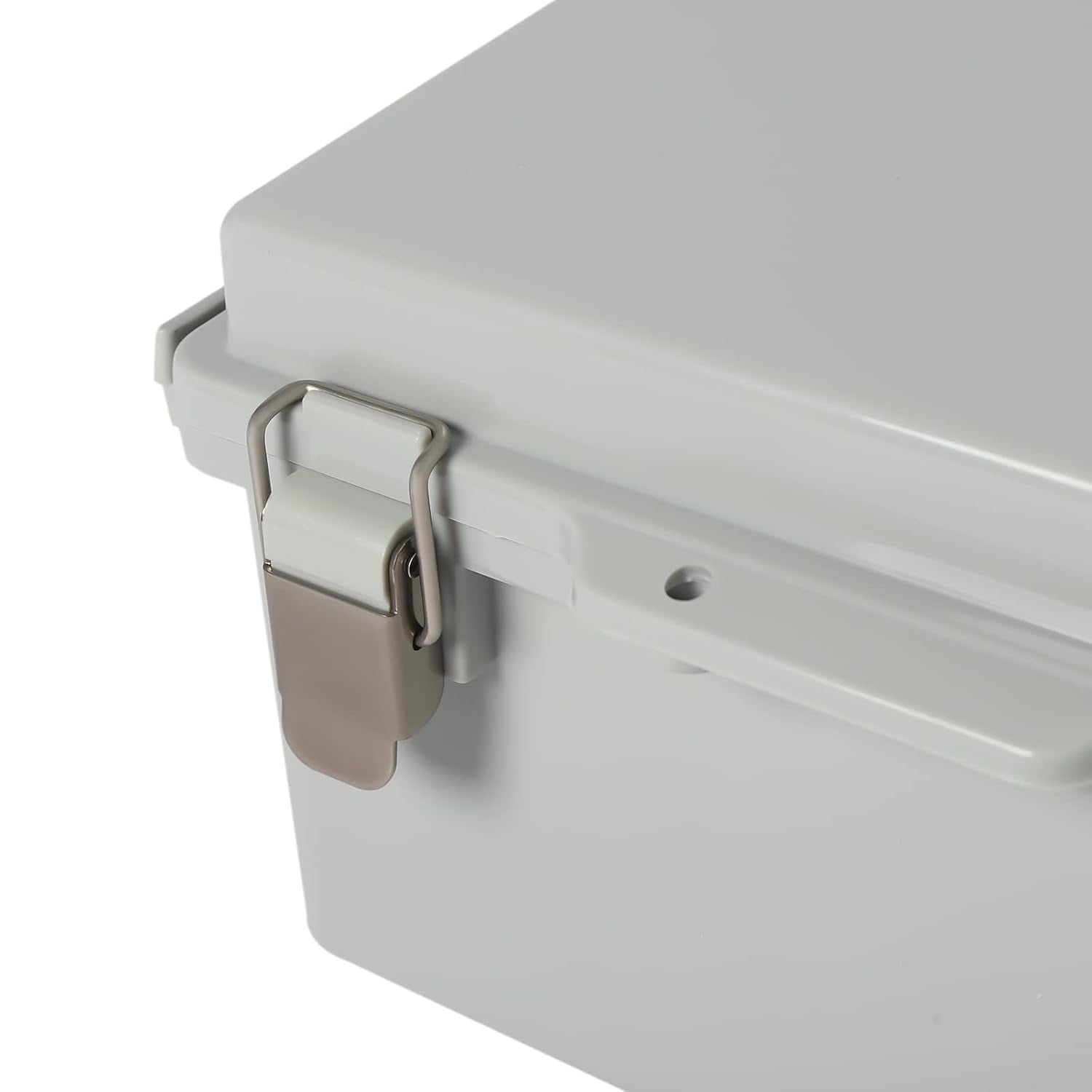 Latch Junction Box with Mounting Plate, IP67 Waterproof ABS Plastic Electrical Project Box, Outdoor Junction Box for Power Project, Dustproof, 15"x11"x5.1" (Clear)