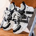 thumbnail image 3 of Men's Casual Sneakers, Multi-color Spliced PU Upper. Lace-up. Low-top. Bread Shoe Style. Suitable for All Seasons. Ideal for: Hiking, Traveling, Sports, Outdoor Activities, Streetwear, Skateboarding, 3 of 9