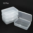 thumbnail image 3 of Uxcell 95x65x25mm Plastic Rectangular Clear Storage Container Box with Lid, 12 Pack, 3 of 5