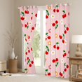 thumbnail image 3 of Manfei Red Cherry Curtains Pack of 2 (42x84 Each),Colorful Flower Blossom Curtains Blackout,Cartoon Floral Bedroom Curtains For Teens,Microfiber Bedroom Decor, 3 of 6