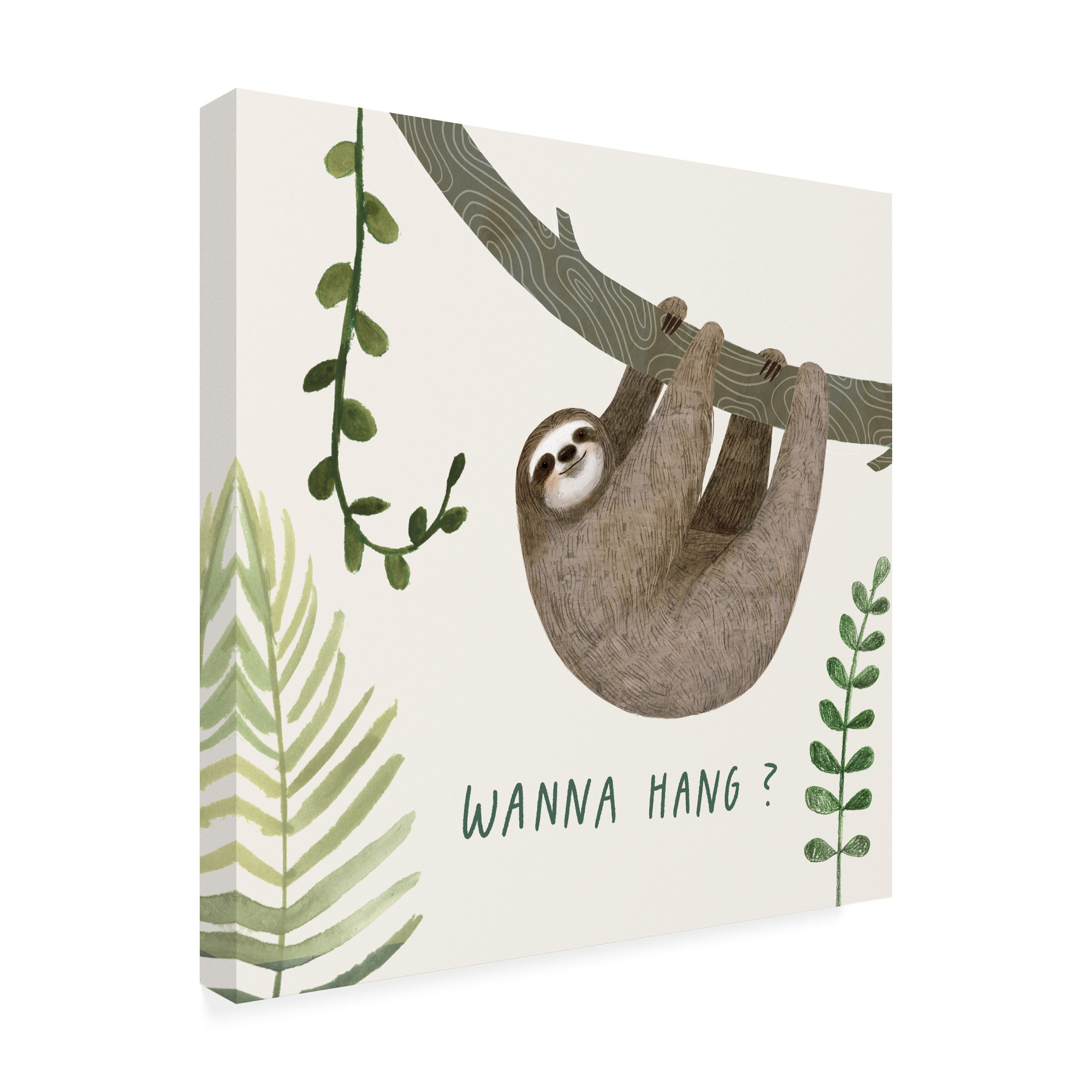 Trademark Fine Art 'Sloth Sayings I' Canvas Art by Victoria Borges