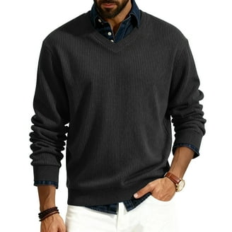 Eddie Bauer Men's Long Sleeve Crew Neck Double Knit Sweater (Irish