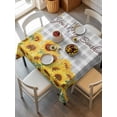 thumbnail image 2 of Yellow Sunflowers Suqare Tablecloth - 60 x 60 Inch, Summer Floral Elegant Pastoral Checkered Waterproof & StainResistant Tablecloth, Washable Oil-proof Table Cover for Dining/Party/Wedding/Buffet, 2 of 9