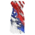 thumbnail image 4 of Summer Women's Bandeau Sleeveless Dress, Casual Independence Day Themed Printed Tank Dress with Lightweight Fabric, Perfect for BBQ Parties and Fireworks Nights,Multicolor S, 4 of 4