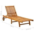 thumbnail image 2 of vidaXL Patio Lounge Chair Sunbed Sunlounger with Cushion Solid Acacia Wood, 2 of 10