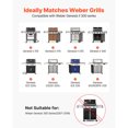 thumbnail image 3 of KFFKFF 17-inch Flavorizer Bars, Grill Replacement Parts for Genesis II 310, 315, 335, 340, E/S 325s, ES/SX 325s, E/S 335, EX/SX/EPX-335 Grills, Durable Porcelain-Enameled Steel Heat Plates, Set of 5, 3 of 9