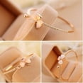 thumbnail image 2 of Korean Fashion Clover Cat's Eye Bracelet: Exquisite Diamond Alloy Hand Jewelry for Versatile Style, 2 of 5