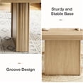 thumbnail image 7 of Finmind 63" Farmhouse Dining Table, Spacious Modern Kitchen Table with Fluted Design for Dining Room, Living Room, Natural, 7 of 7