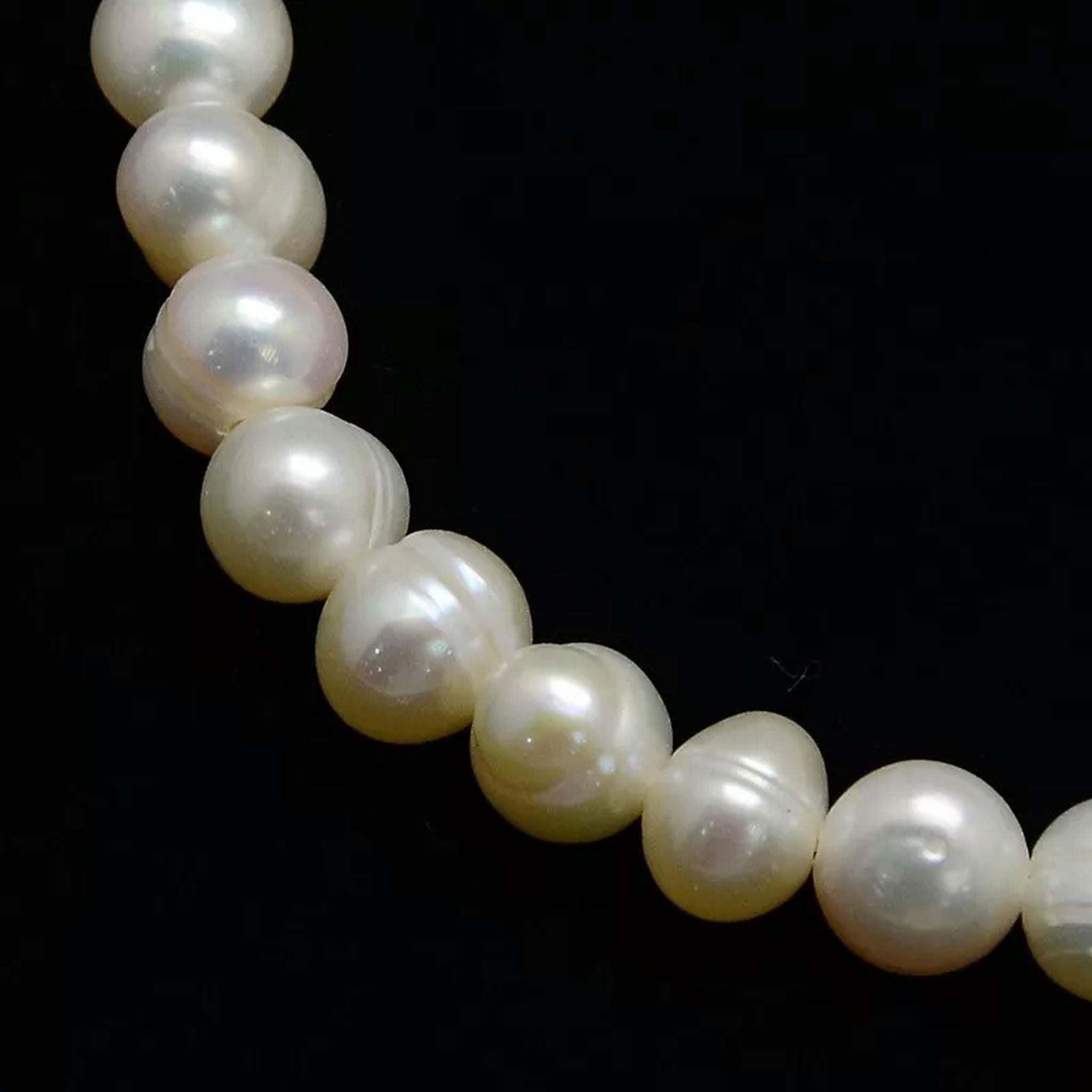 U8MO 5Strands Natural Cultured Freshwater Creamy White Pearl Beads Crafts 6.5~7mm 13"