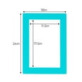 thumbnail image 3 of Teal Acid Free 18x24 Picture Frame Mats with White Core Bevel Cut for 12x18 Pictures - Fits 18x24, 3 of 4