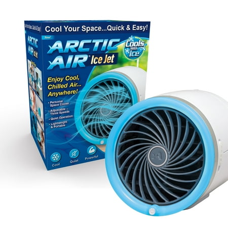 arctic air ice jet air cooler 3 speed portable cooler with led lightweight & compact space cooler