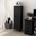thumbnail image 4 of Homy Casa Standing Metal Locker Cabinet H54.1 inches Contemporary Commercial File Organzier Magnetic 1 Door 3 Shelves Removable For Gym School Hospital, Black, 4 of 9