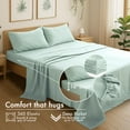 thumbnail image 5 of RUVANTI 100% Cotton Flannel Sheets Twin Size - 3 Piece Warm, Soft & Breathable, Deep Pocket, Double Brushed Cozy All Season Bedding Set, Mint, 5 of 9
