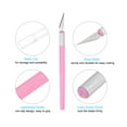 thumbnail image 4 of Uxcell 1 Pack Art Craft Carving Knife with 1 Pack SK5 Alloy Tool Steel Plate ABS Handle Pink (1 Set), 4 of 6