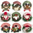 thumbnail image 4 of Navidad De Madera Con Papá Noel, Muñeco De Nieve, Alce, Puerta De Muñeca, Corona De Ratán Colgante Para Decoraciones Navideñas sonducket HA044553-04, 4 of 6