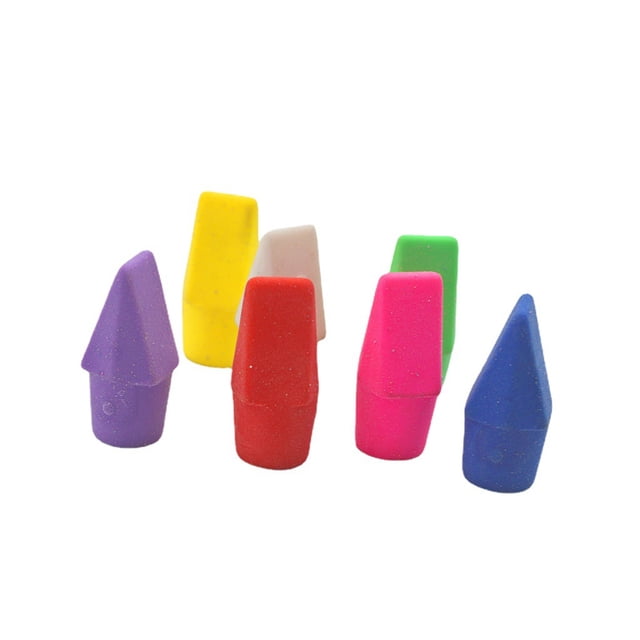 fastboy 120 Pieces Color Random Universal Pencil Erasers Children Adults Students Portable Pen Caps Replacing Part Stationery