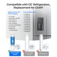 thumbnail image 3 of Waterdrop GSWF Refrigerator Water Filter, NSF 372&42 Certified, Replacement for GE® GSWF SmartWater 238C2334P001, Kenmore 46-9914, 469914, 9914 (Pack of 3), 3 of 10