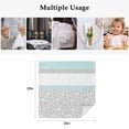 thumbnail image 4 of Aqua Grey Cloth Napkins, Chic Garden Floral Stripe Embroidery Design Washable and Reusable Dinner Napkins Set of 6, Table Napkin for Kitchen Party Birthday Wedding Hotel Housewarming 20"x20", 4 of 8