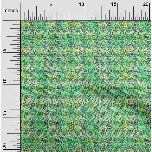 oneOone Cotton Jersey Green Fabric Batik Dress Material Fabric Print Fabric By The Yard 58 Inch Wide - BA