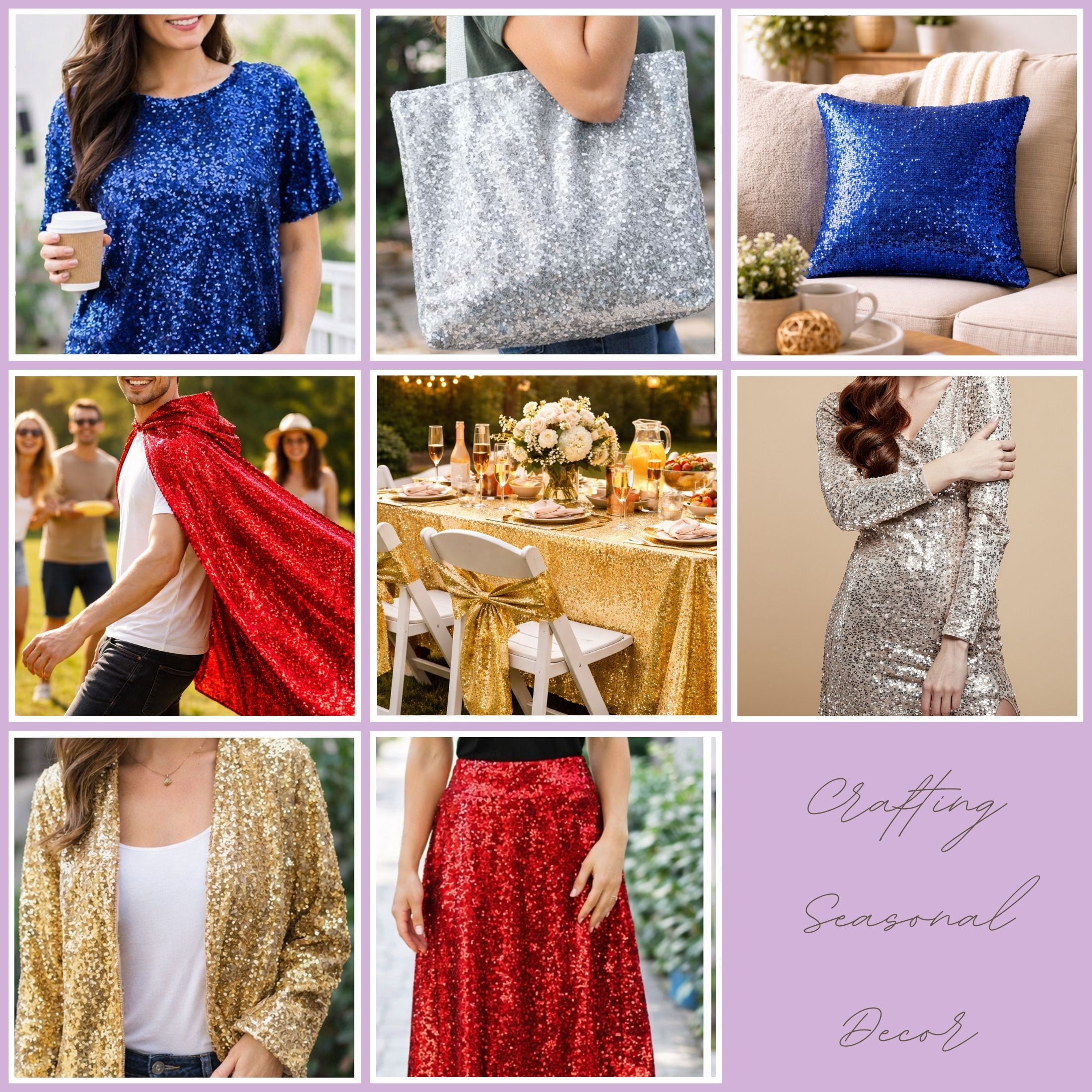 Hello Hobby 43” x 72” 100% Polyester Sequin 2 Yard Precut Fabric, Red, 43" Wide for Sewing & Crafting