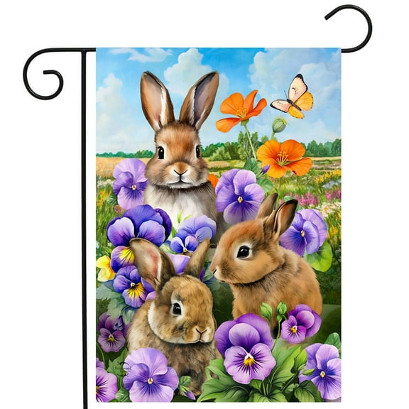 Briarwood Lane Spring Bunny Trio Garden Flag