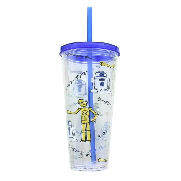 Vaso Se7en20 Star Wars Kanji Droids R2D2/C3PO de plástico