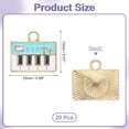thumbnail image 2 of Uxcell 20 Pack Encanto de Música de Esmalte, 13 x 15mm Encanto de Piano Musical de Aleación de Metal para Pulsera, Arete, Collar, Llaveros DIY, Azul Lago, 2 of 6