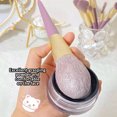 thumbnail image 3 of Juego de brochas de maquillaje, 9 uds. Pinceles de maquillaje morados Kabuki Foundation Sombra de ojos Contorno Corrector Polvo Plisado Mezcla de cejas Pincel y paquete de brochas moradas LingWen 9024719121741, 3 of 5