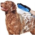 thumbnail image 2 of Herramienta de baño para mascotas, guante de masaje para baño de perros, removedor de pelo para mascotas para baño de perros con 3 adaptadores, bañera de ducha compatible, jardín al aire libre Ormromra WMZL-1421, 2 of 9
