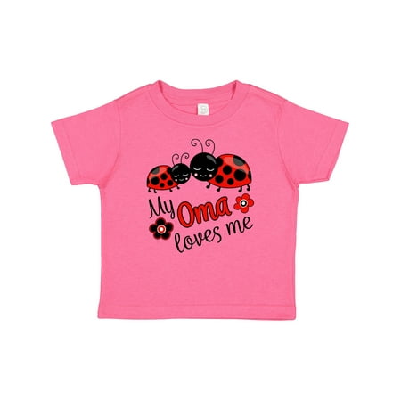 

Inktastic My Oma Loves Me with Cute Ladybugs Gift Baby Boy or Baby Girl T-Shirt