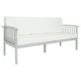 thumbnail image 3 of SAFAVIEH Finnick Outdoor Patio Sofa Bench, Grey/Beige, 3 of 11