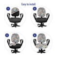 thumbnail image 4 of Geometric Office Chair Slipcover, Pastel Oriental Mosaic Square Scraps Effect Tile Pattern Folkloric Cultural Art, Protective Stretch Decorative Fabric Cover, Standard Size, Multicolor, by Ambesonne, 4 of 5