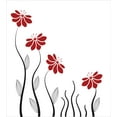 thumbnail image 3 of Ambesonne Flower Duvet Cover Sets, Modern Floral Petals, 2-Twin, Red and Black, 3 of 4