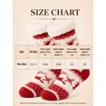 thumbnail image 7 of FEOYA Women's Christmas Fuzzy Socks Winter Non Slip Thermal Slipper Socks Cozy Floor Socks Reindeer Red for New Year Xmas Gifts Holiday Outdoor Activities, 7 of 7