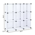 thumbnail image 4 of Topcobe Cube Storage Organizer, Book Shelf 9 Cube Storage Unit for Clothes, Plastic Cube Storage Shelves for Bedroom Living Room Office, White, 4 of 7