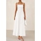 thumbnail image 3 of Vestido largo PRETTYGARDEN para mujer, estampado, verano 2025, blanco, 3 of 9