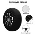 thumbnail image 2 of KLL Fishing Gnome Fisherman Pattern 14-17 inch Spare Tire Cover Universal Wheel Protector for Truck SUV Trailer Camping Rv Tire Covers-16 inch, 2 of 6