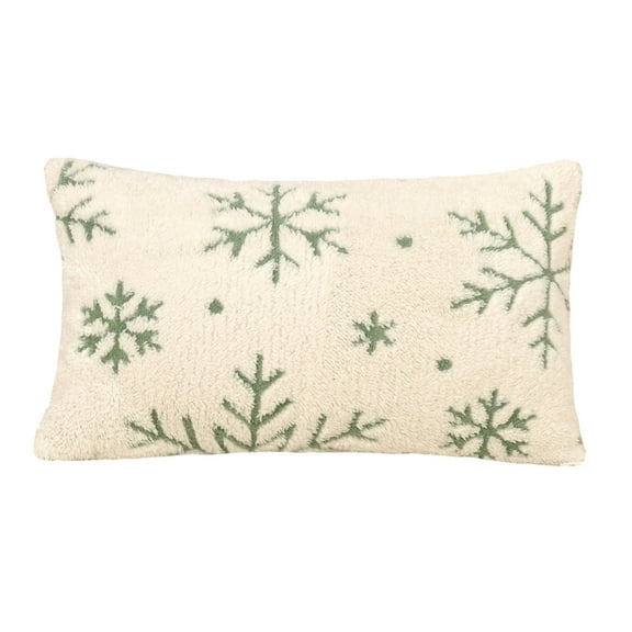 Velvet Snowflake Christmas Pillow Living Room Sofa Bedroom Cushion Home Fabric Decoration