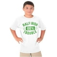 thumbnail image 3 of St Paddys Half Irish 100% Trouble Crewneck T Shirts Boy Girl Teen Brisco Brands XS, 3 of 5