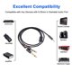 thumbnail image 2 of Injueey Cable de audio tejido de algodón neto adaptador antioxidante alambre carcasa de aleación de aluminio Cables de audio/vídeo  1M, 2 of 5