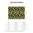 thumbnail image 5 of Naloa Lemon Fruits Flowers Leaves Flannel Blankets - Thick and Warm Blanket for Winter, Soft Fuzzy Plush King Blanket for All Seasons40"x30", 5 of 6